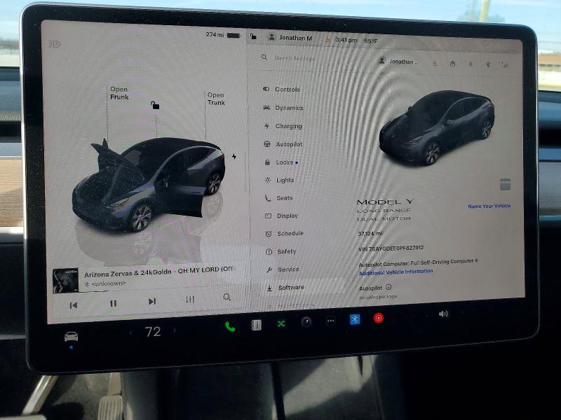 Photo 9 from auction – 2023 TESLA MODEL Y with VIN 7SAYGDEE0PF827912