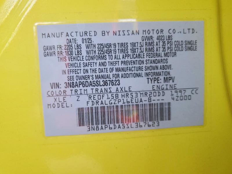 Photo 14 from auction – 2025 NISSAN KICKS with VIN 3N8AP6DA5SL367623