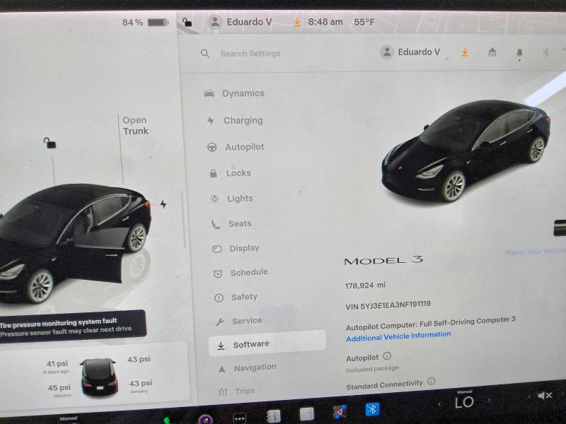 Photo 9 from auction – 2022 TESLA MODEL 3 with VIN 5YJ3E1EA3NF191119