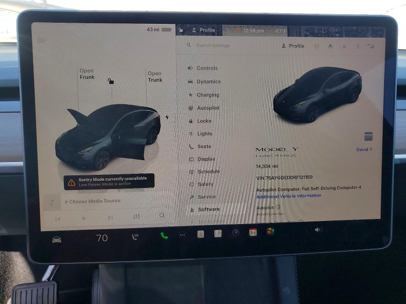 Photo 9 from auction – 2024 TESLA MODEL Y with VIN 7SAYGDED0RF121159