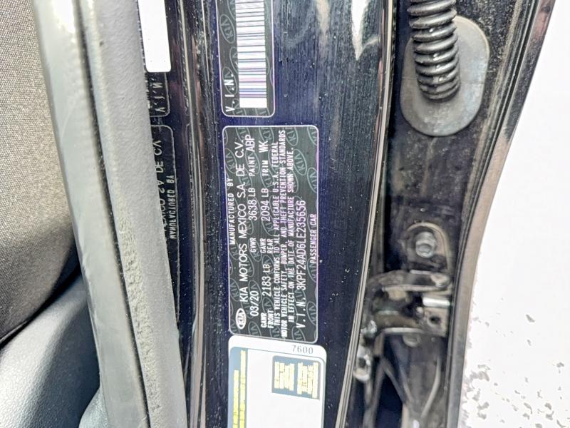 Photo 10 from auction – 2020 KIA FORTE with VIN 3KPF24AD6LE235656