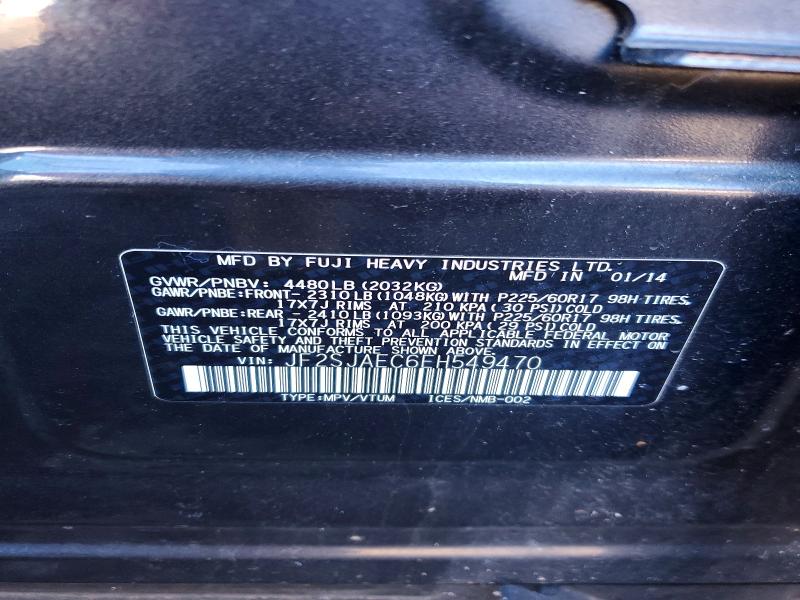 Photo 14 from auction – 2014 SUBARU FORESTER 2 with VIN JF2SJAEC6EH549470