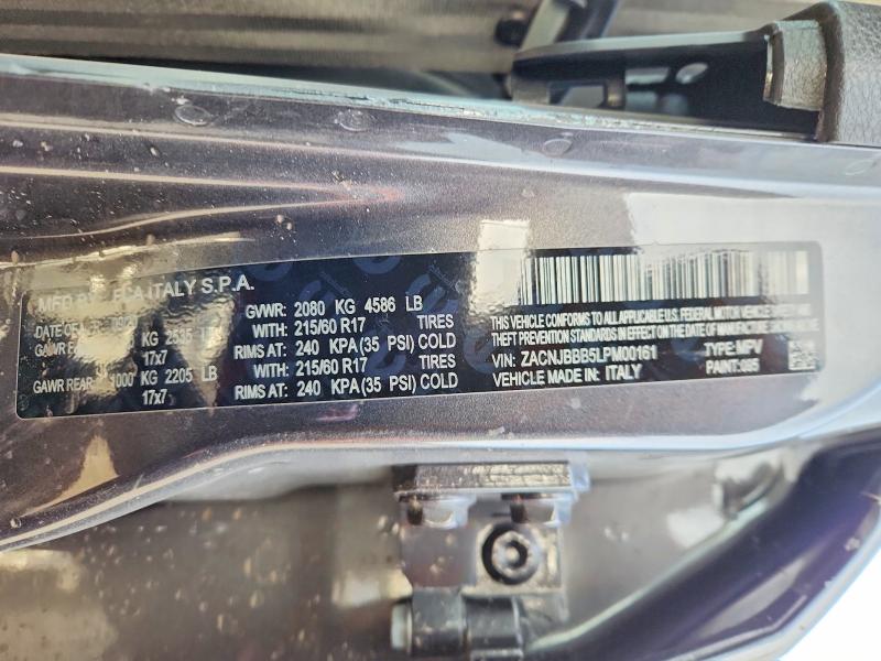 Photo 14 from auction – 2020 JEEP RENEGADE with VIN ZACNJBBB5LPM00161