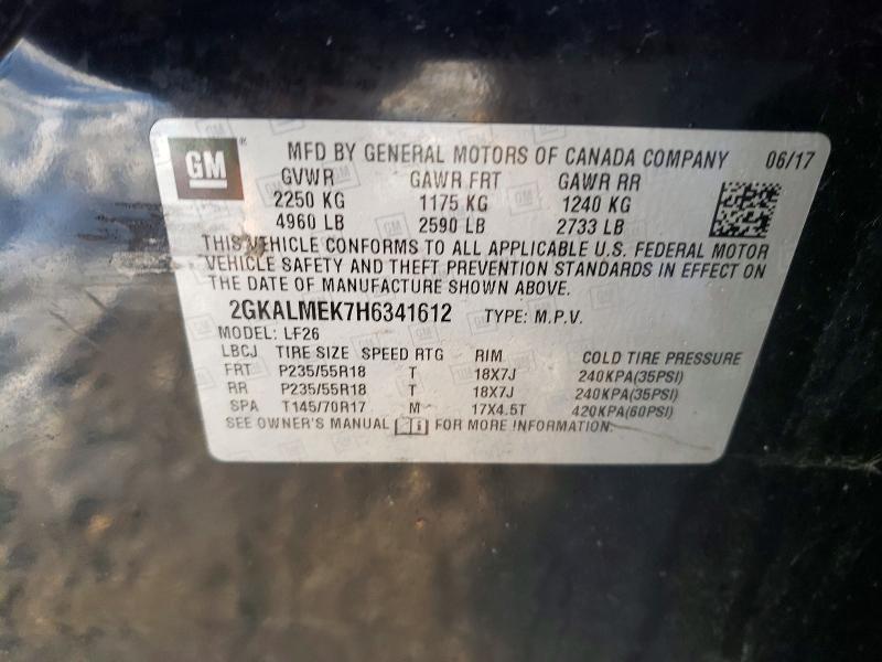 Photo 14 from auction – 2017 GMC TERRAIN with VIN 2GKALMEK7H6341612