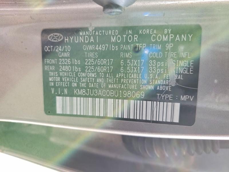 Photo 14 from auction – 2011 HYUNDAI TUCSON with VIN KM8JU3AC0BU198069