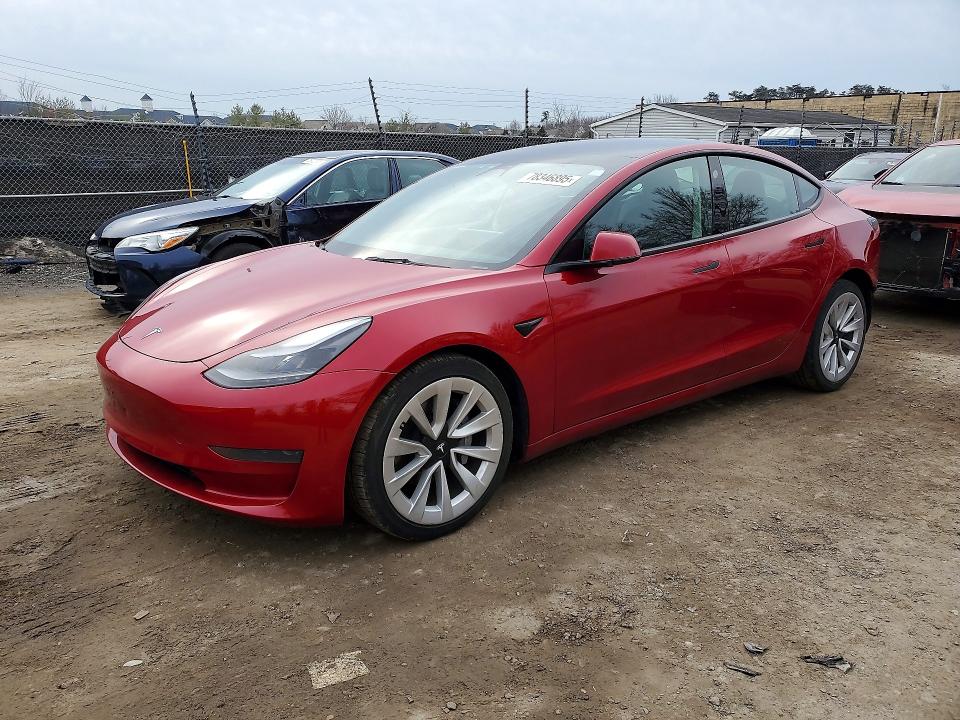 TESLA MODEL 3 2022 with VIN 5YJ3E1EA7NF192029 - Photo from auction