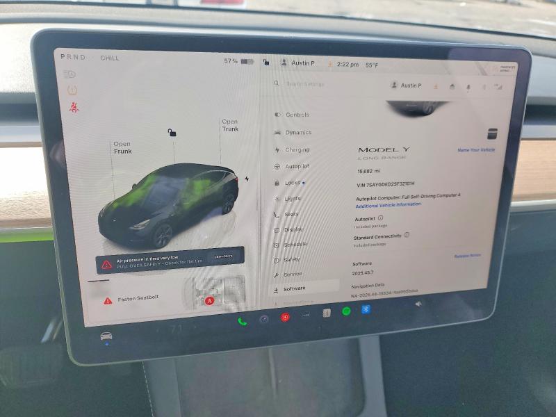Photo 9 from auction – 2025 TESLA MODEL Y with VIN 7SAYGDED2SF321014