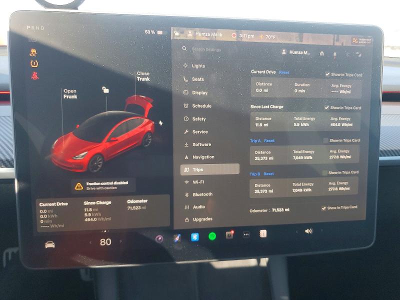 Photo 9 from auction – 2022 TESLA MODEL 3 with VIN 5YJ3E1EBXNF106849