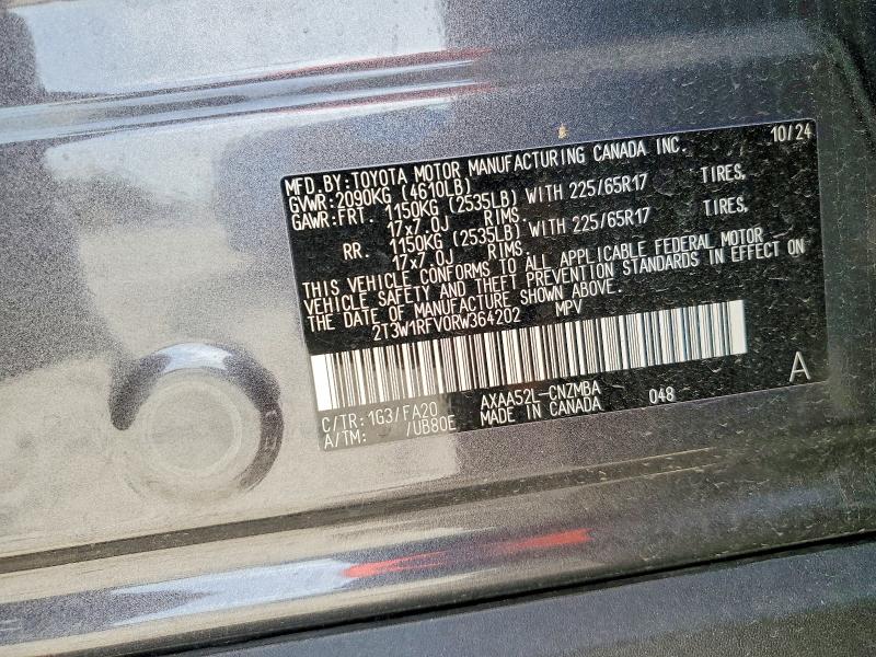 Photo 14 from auction – 2024 TOYOTA RAV4 with VIN 2T3W1RFV0RW364202