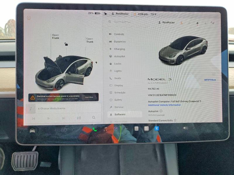 Photo 9 from auction – 2021 TESLA MODEL 3 with VIN 5YJ3E1EA7MF006424