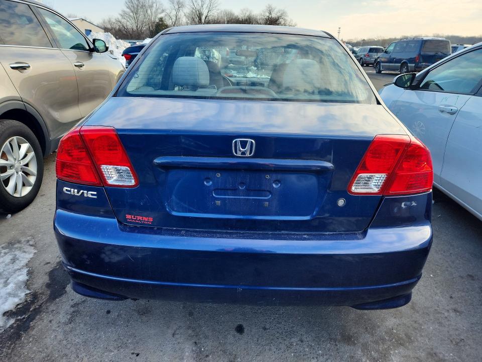 Photo 6 from auction – 2005 HONDA CIVIC LX with VIN 2HGES16595H518525