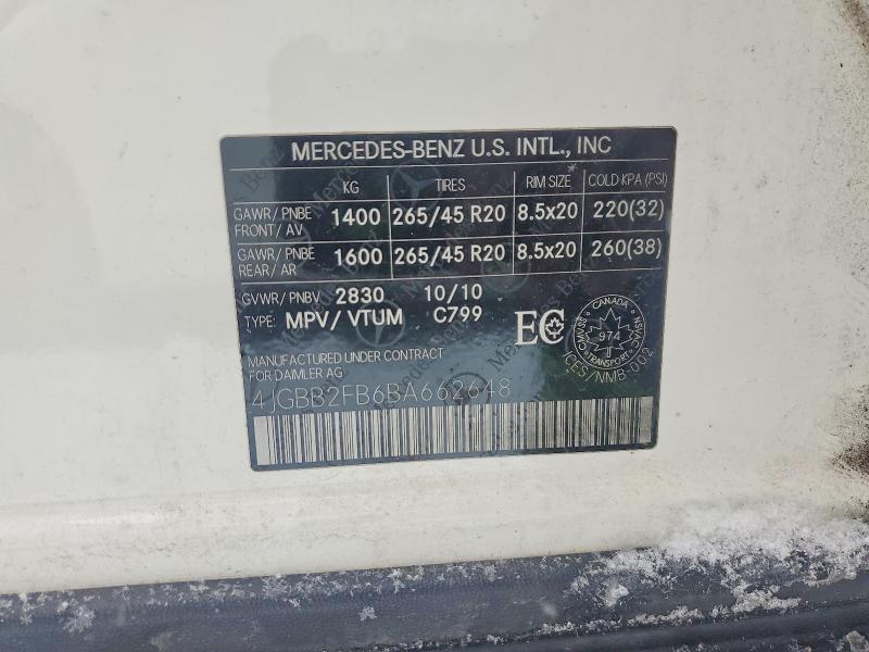 Photo 14 from auction – 2011 MERCEDES-BENZ ML 350 BLU with VIN 4JGBB2FB6BA662648