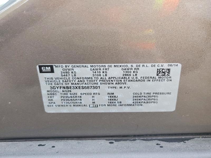 Photo 14 from auction – 2014 CADILLAC SRX with VIN 3GYFNBE3XES687301