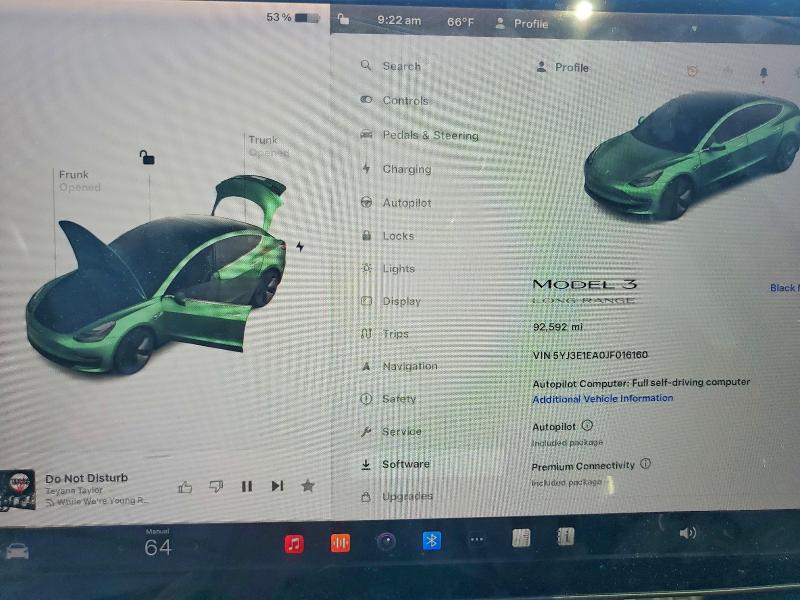 Photo 9 from auction – 2018 TESLA MODEL 3 with VIN 5YJ3E1EA0JF016160