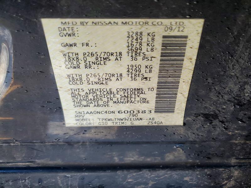 Photo 14 from auction – 2013 NISSAN ARMADA with VIN 5N1AA0NC4DN600383