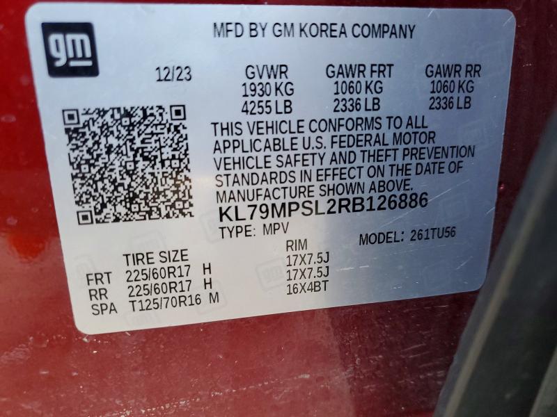 Photo 14 from auction – 2024 CHEVROLET TRAILBLAZER with VIN KL79MPSL2RB126886