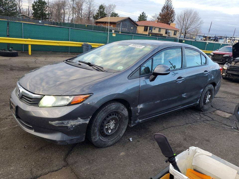 HONDA CIVIC LX 2012 with VIN 2HGFB2F58CH579209 - Photo from auction