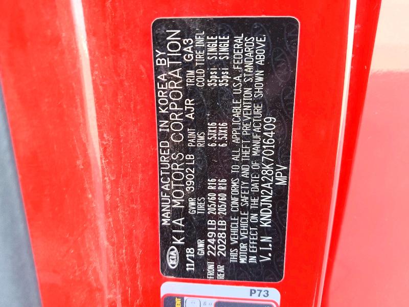 Photo 14 from auction – 2019 KIA SOUL with VIN KNDJN2A28K7016409