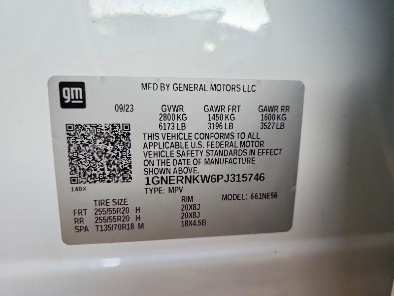 Photo 14 from auction – 2023 CHEVROLET TRAVERSE with VIN 1GNERNKW6PJ315746