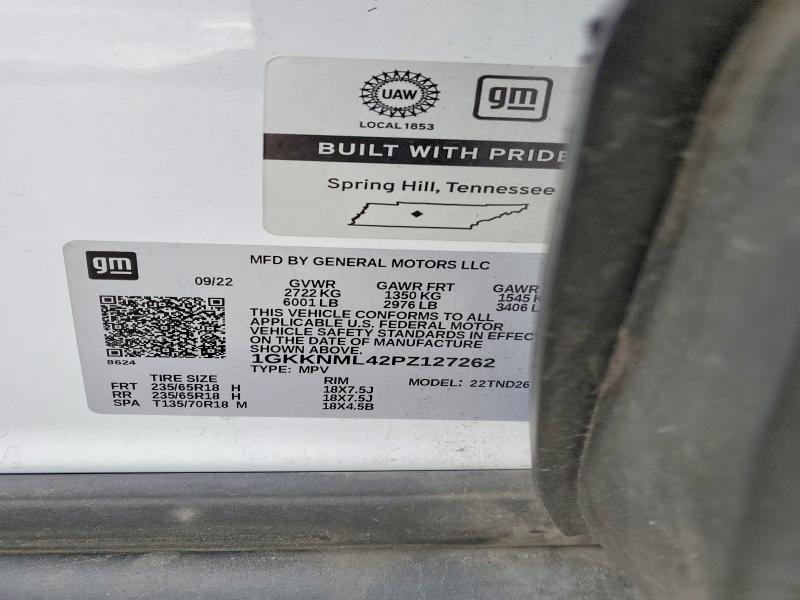 Photo 14 from auction – 2023 GMC ACADIA with VIN 1GKKNML42PZ127262