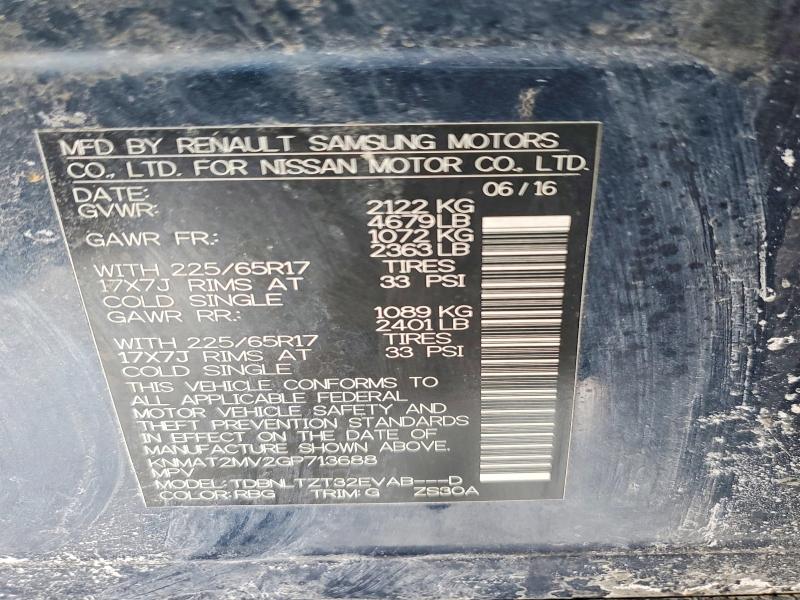 Photo 14 from auction – 2016 NISSAN ROGUE with VIN KNMAT2MV2GP713688