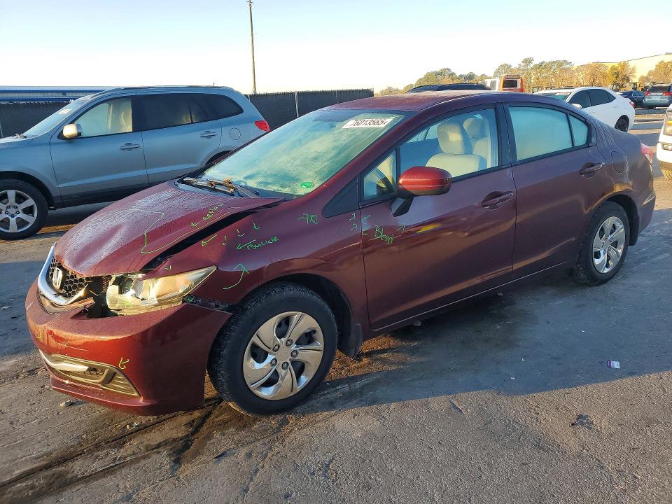 Photo 1 from auction – 2015 HONDA CIVIC LX with VIN 19XFB2F56FE212520