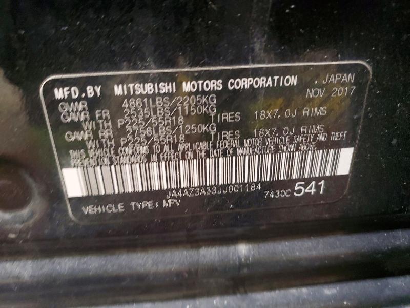 Photo 14 from auction – 2018 MITSUBISHI OUTLANDER with VIN JA4AZ3A33JJ001184