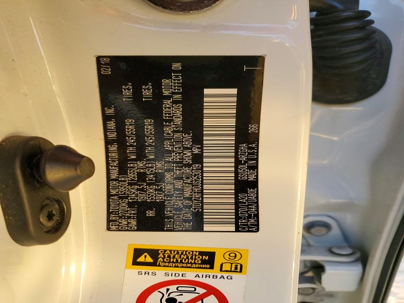 Foto 14 de la subasta – 2018 TOYOTA HIGHLANDER con VIN 5TDYZRFH0JS253019