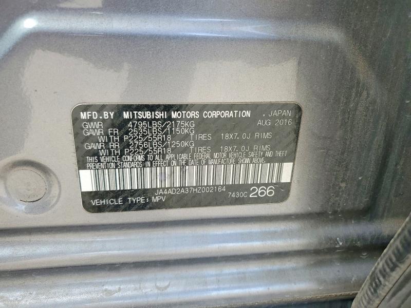 Photo 14 from auction – 2017 MITSUBISHI OUTLANDER with VIN JA4AD2A37HZ002164