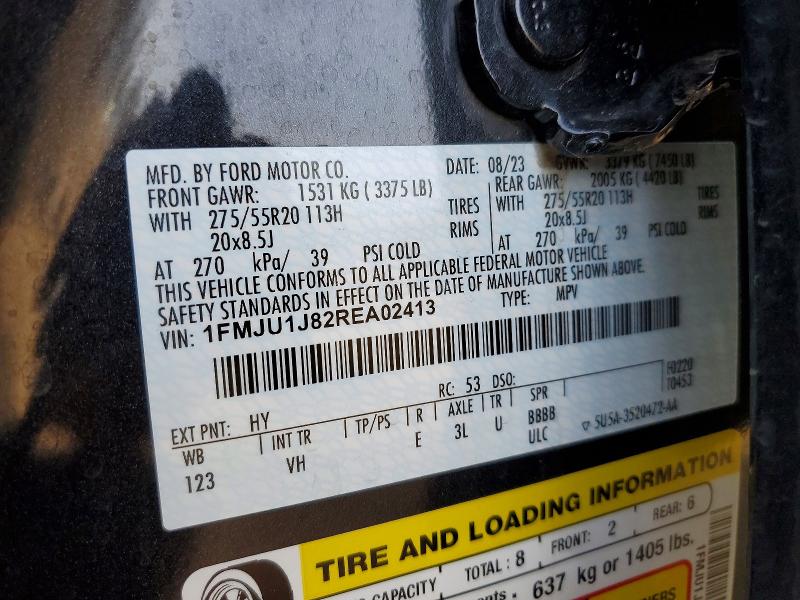 Photo 14 from auction – 2024 FORD EXPEDITION with VIN 1FMJU1J82REA02413