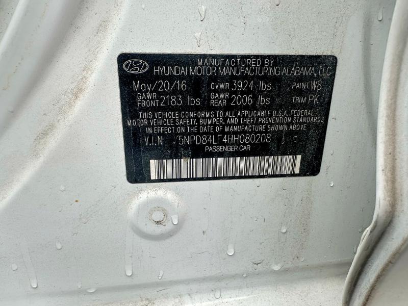 Photo 10 from auction – 2017 HYUNDAI ELANTRA SE with VIN 5NPD84LF4HH080208