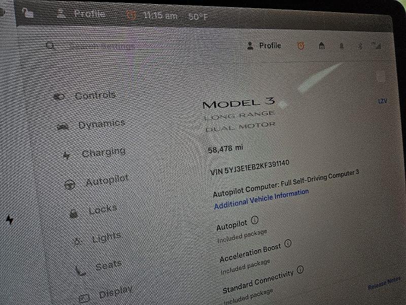 Photo 9 from auction – 2019 TESLA MODEL 3 with VIN 5YJ3E1EB2KF391140