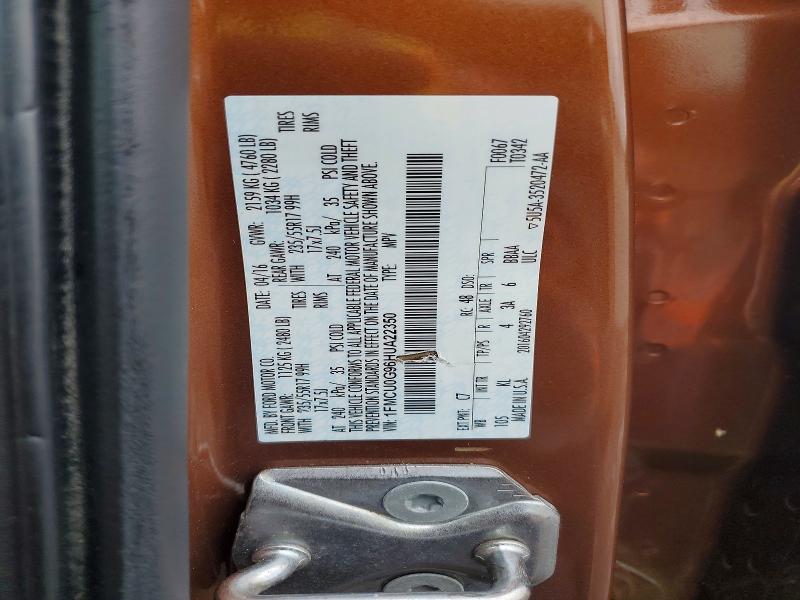 Photo 14 from auction – 2017 FORD ESCAPE with VIN 1FMCU0G96HUA22350
