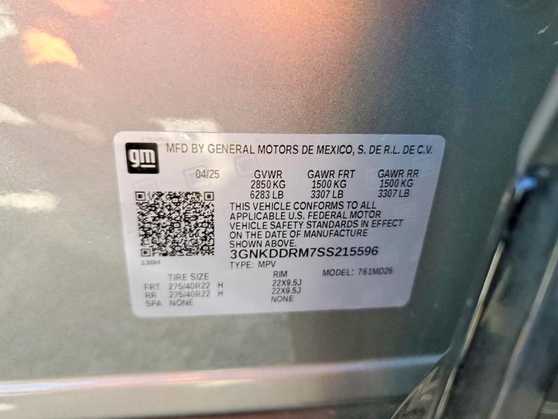 Photo 14 from auction – 2025 CHEVROLET BLAZER with VIN 3GNKDDRM7SS215596