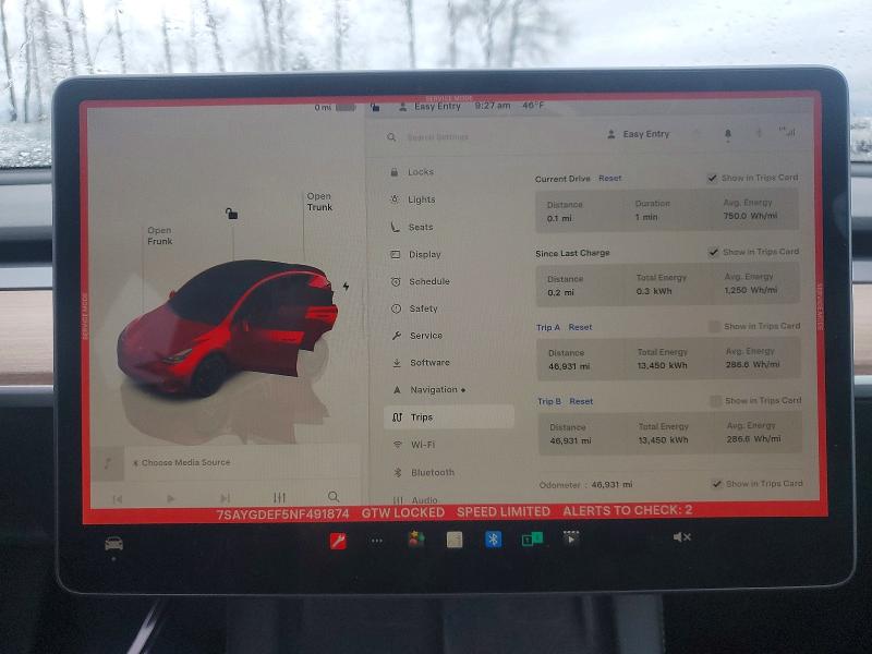 Фото 9 с аукциона – 2022 TESLA MODEL Y с VIN 7SAYGDEF5NF491874