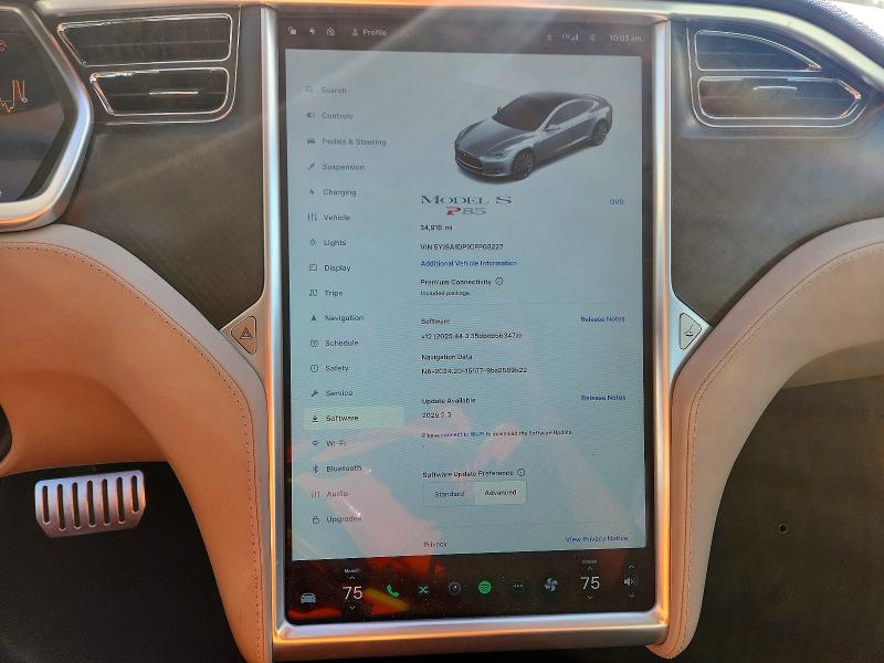 Photo 9 from auction – 2012 TESLA MODEL S with VIN 5YJSA1DP1CFP03227