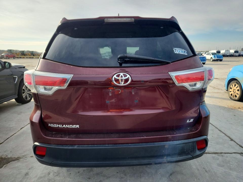 Photo 6 from auction – 2014 TOYOTA HIGHLANDER with VIN 5TDZKRFHXES005293