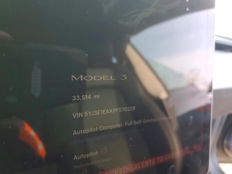 Photo 9 from auction – 2023 TESLA MODEL 3 with VIN 5YJ3E1EAXPF570329