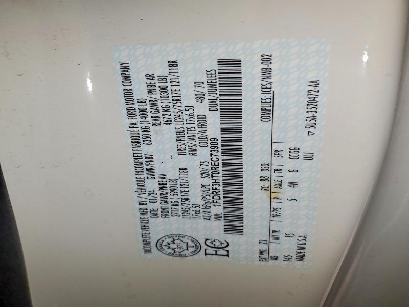 Photo 10 from auction – 2024 FORD F350 with VIN 1FDRF3HT0REC73909