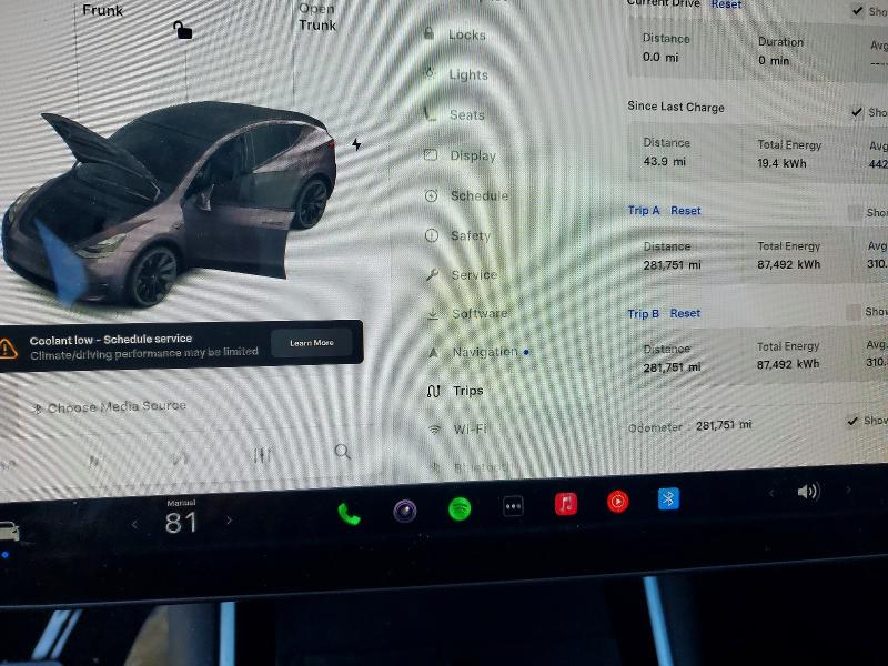 Photo 9 from auction – 2020 TESLA MODEL Y with VIN 5YJYGDEE2LF008486