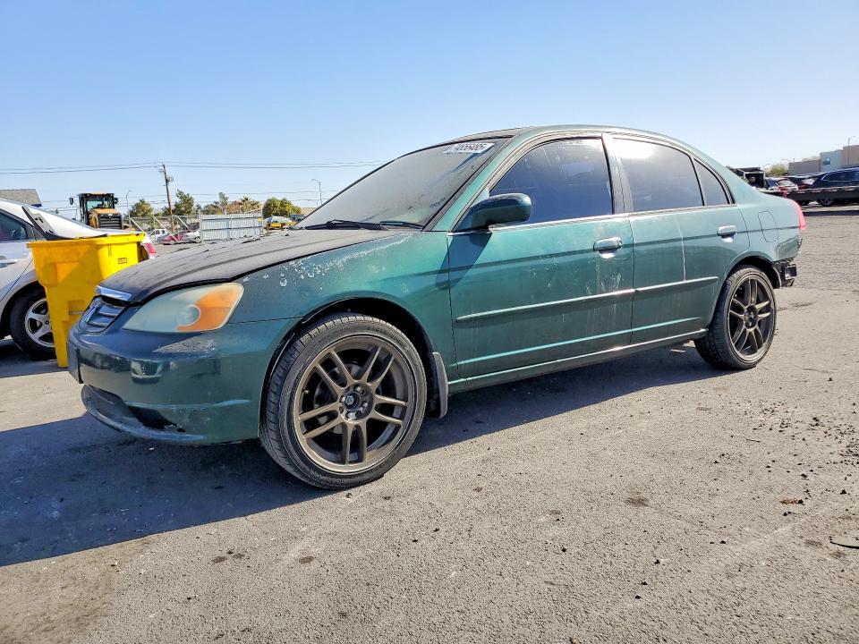 HONDA CIVIC 2001 with VIN 1HGES257X1L043392 - Photo from auction