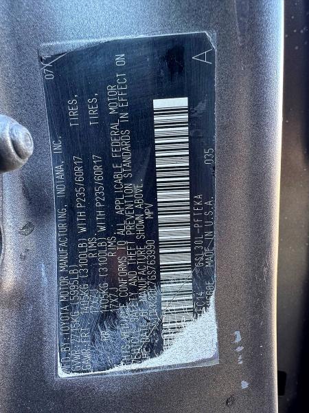 Photo 10 from auction – 2016 TOYOTA SIENNA with VIN 5TDKK3DC7GS763990