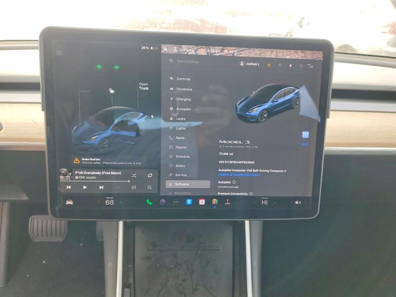 Photo 9 from auction – 2019 TESLA MODEL 3 with VIN 5YJ3E1EA4KF503945