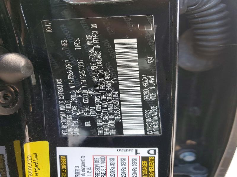 Photo 14 from auction – 2018 TOYOTA 4RUNNER with VIN JTEZU5JR2J5171547