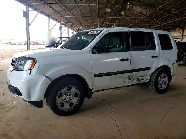 HONDA PILOT LX 2013 with VIN 5FNYF3H27DB039460 - Photo from auction