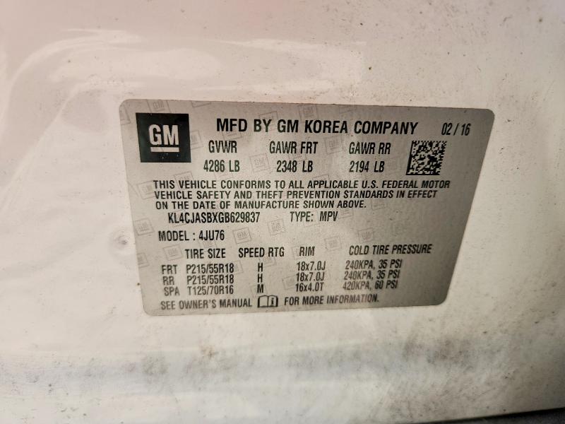 Photo 14 from auction – 2016 BUICK ENCORE with VIN KL4CJASBXGB629837