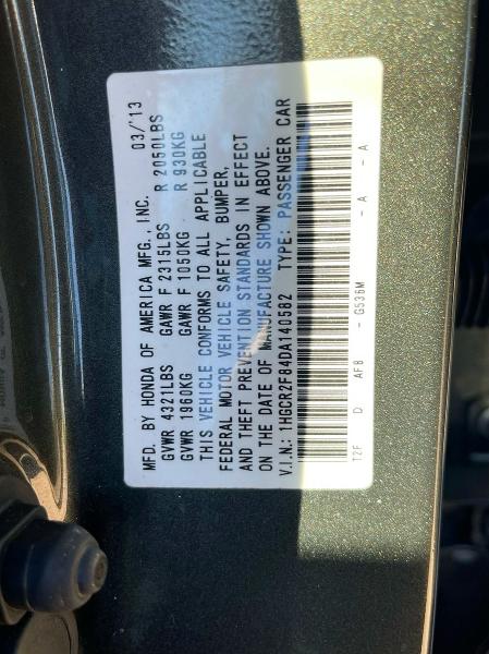 Photo 10 from auction – 2013 HONDA ACCORD with VIN 1HGCR2F84DA140582