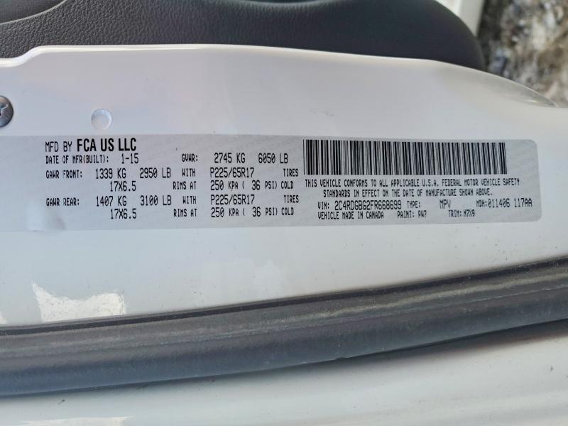 Photo 14 from auction – 2015 DODGE GRAND CARA with VIN 2C4RDGBG2FR668699