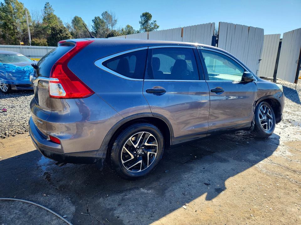 Photo 3 from auction – 2016 HONDA CR-V with VIN 5J6RM3H45GL025547