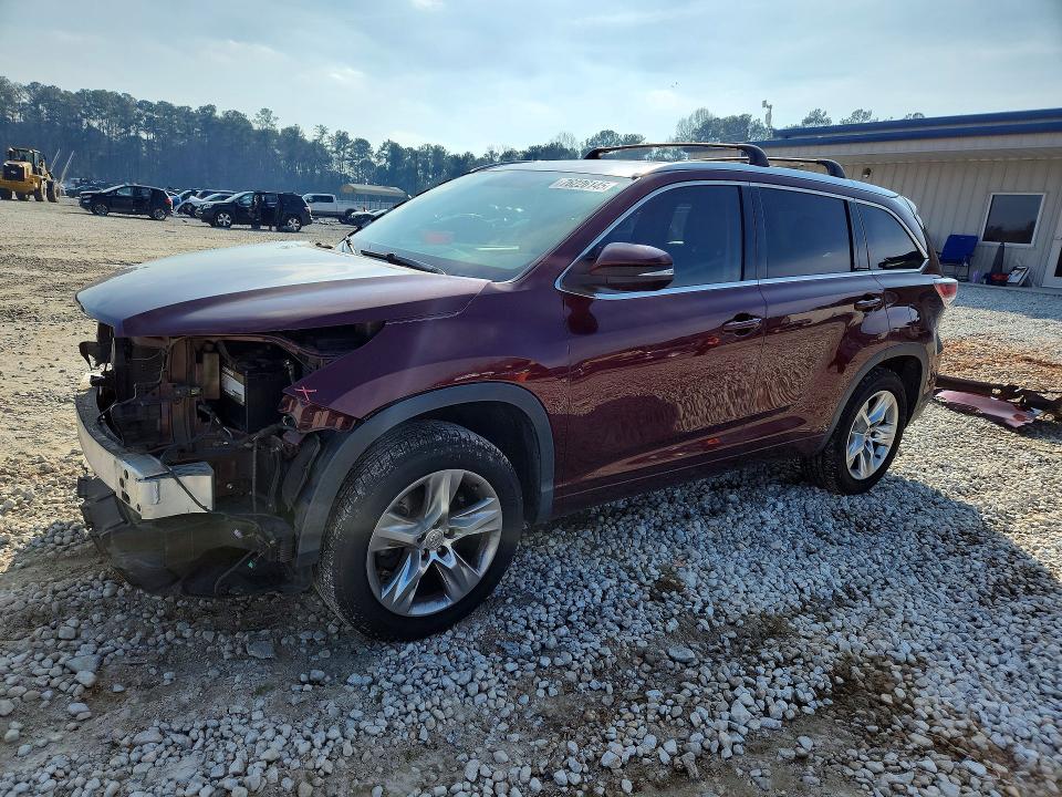 TOYOTA HIGHLANDER 2014 مع رقم تعريف المركبة 5TDYKRFH3ES020262 - صورة من المزاد